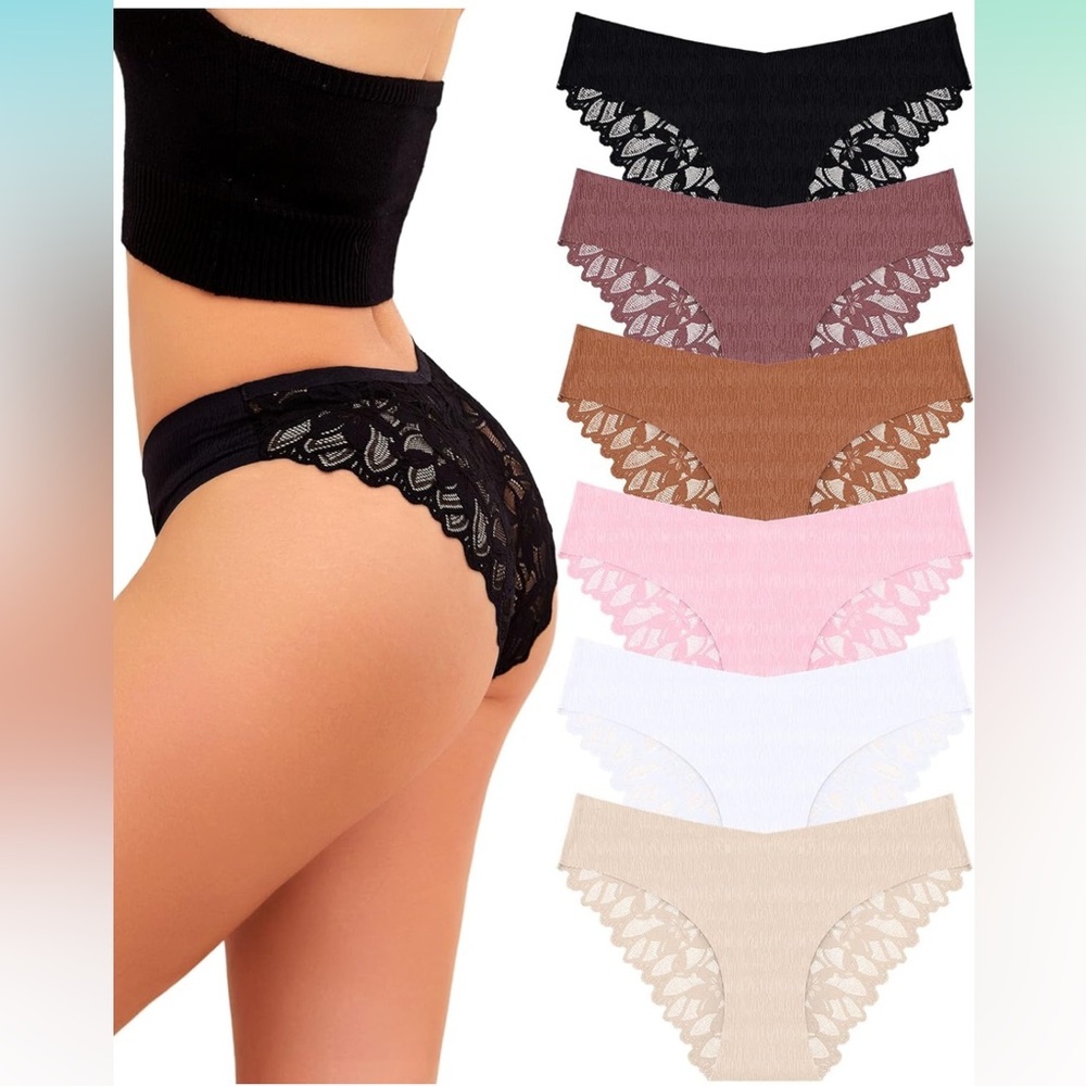 Seamless Cheeky lace panties pack of 6